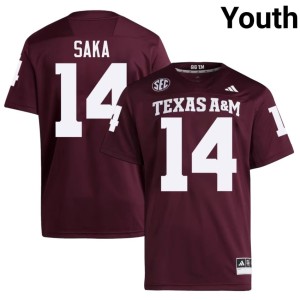 TAMU #14 Anto Saka Youth Maroon College Football Game Jerseys 909075-268