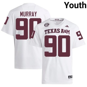 12th Man 2026 #90 Asher Murray College Football Youth White Jerseys 278537-891