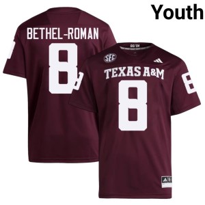 Texas Youth College Football Ashton Bethel-Roman #8 Official Maroon Jerseys 899372-209