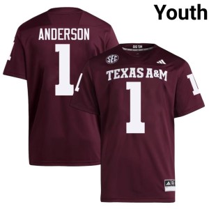 Texas Aggies Bryce Anderson Replica Maroon Youth College Football #1 Jersey 702313-134
