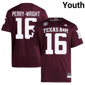 Texas Aggies Maroon College Football Youth NCAA Bryce Perry-Wright #16 Jersey 259759-245