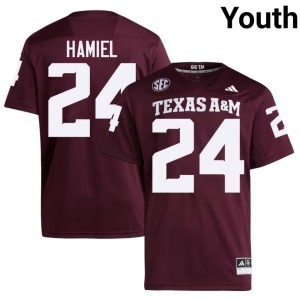 Texas A&M Aggies College Football Youth #24 Stitched Camren Hamiel Maroon Jersey 950412-280