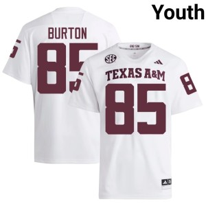 A&M Alumni #85 White Youth College Football Chase Burton Jerseys 424213-797