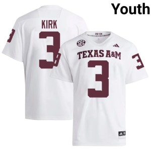 Texas A&M College Football Youth #3 White Christian Kirk Alumni Jersey 577972-398