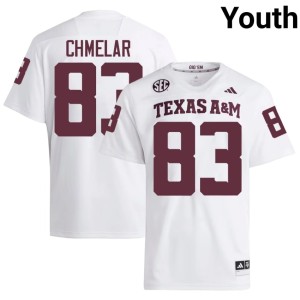 Texas Youth University Colton Chmelar White College Football #83 Jersey 877336-351