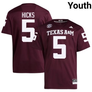 A&M DJ Hicks Youth College Football #5 Maroon Alumni Jerseys 714393-757