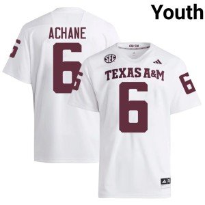 12th Man De'Von Achane White #6 Game College Football Youth Jerseys 172524-667
