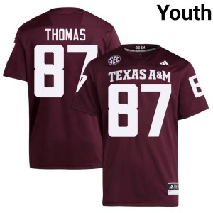 Aggies Youth Maroon College Football Houston Thomas #87 Player Jerseys 429542-108