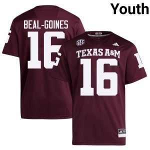 Texas A&M University #16 College Football Maroon Youth Jamar Beal-Goines Jersey 704767-672