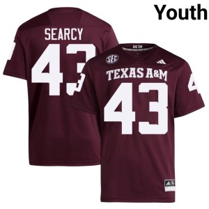 Texas A&M Maroon Youth #43 Jeremiah Searcy College Football Replica Jersey 632876-462