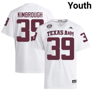 Texas NCAA John Kimbrough Youth #39 College Football White Jersey 178778-763