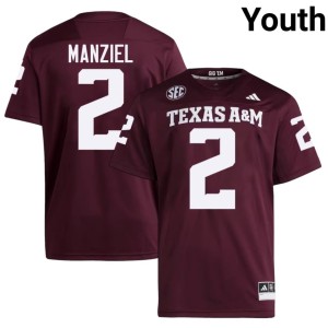 Texas A&M Official #2 Maroon Johnny Manziel College Football Youth Jerseys 780137-839