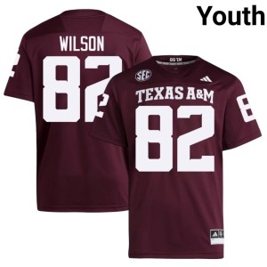 Texas Aggies College Football NCAA Jonah Wilson #82 Youth Maroon Jerseys 143544-714