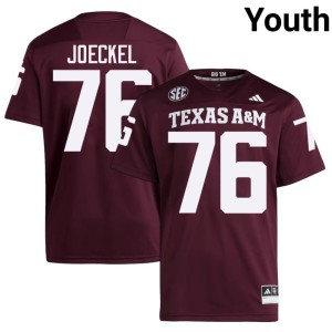 Texas A&M #76 Youth Replica College Football Maroon Luke Joeckel Jersey 273749-136