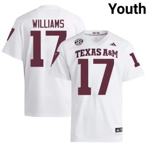 Texas Aggies Madden Williams College Football White Youth Alumni #17 Jersey 263455-139