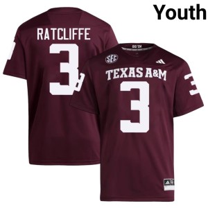 Texas A&M College Football Maroon Replica #3 Youth Marcus Ratcliffe Jersey 831654-620