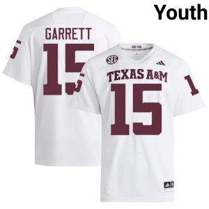 Texas A&M University College Football #15 Youth Myles Garrett 2026-27 White Jersey 104307-256