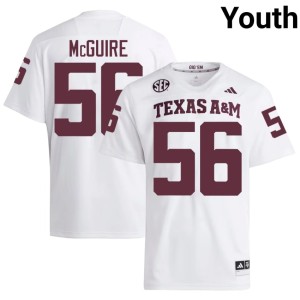 12th Man College Football White Youth 2026 Nelson McGuire #56 Jerseys 583180-681