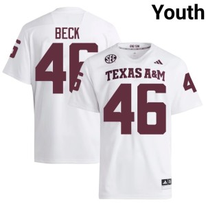 Texas White College Football University Youth #46 Qui Beck Jerseys 137312-640