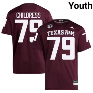 12th Man Ray Childress #79 Maroon College Football Youth Stitched Jerseys 496075-102