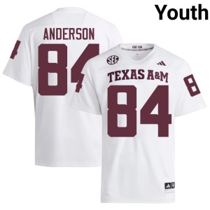 12th Man College Football White #84 Stitched Richie Anderson Youth Jersey 881354-590