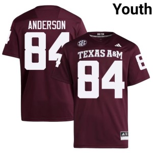 Texas A&M Maroon Youth College Football Richie Anderson Embroidery #84 Jerseys 123388-559
