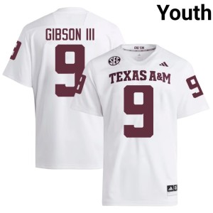 Texas A&M Youth College Football #9 White Limited Rickey Gibson III Jerseys 576576-557