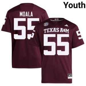 Texas Samu Moala Youth NCAA Maroon College Football #55 Jerseys 968091-588