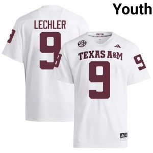 Aggies High School College Football Shane Lechler White Youth #9 Jersey 690190-660