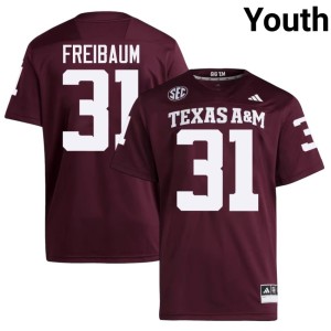A&M Shea Freibaum Youth Maroon College Football Game #31 Jerseys 453389-548