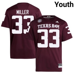 Texas A&M University Youth College Football Storm Miller #33 Maroon 2026 Jersey 975700-261