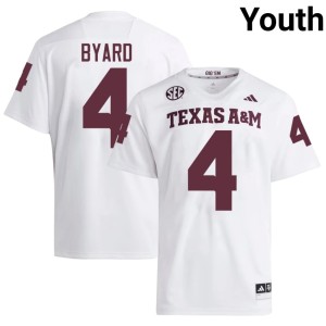 Texas A&M Aggies White Game #4 Youth Tawfiq Byard College Football Jerseys 956284-887