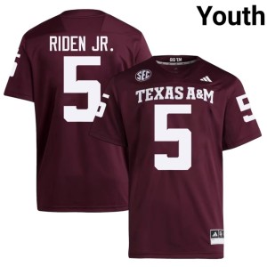 A&M Maroon College Football Limited Youth #5 Tiger Riden Jr. Jerseys 237238-447