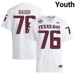 Texas A&M Aggies Youth College Football Trovon Baugh White Official #76 Jersey 752765-854