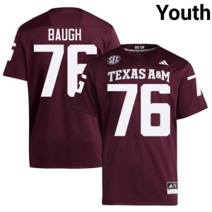 Aggies Youth #76 Trovon Baugh Maroon College Football Alumni Jerseys 910200-417