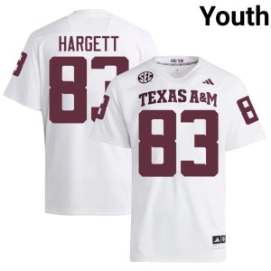 12th Man White College Football #83 Will Hargett Youth Embroidery Jersey 492068-810