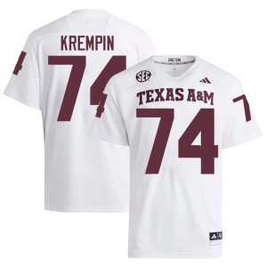 TAMU Mens College Football 2026 Zaden Krempin White #74 Jerseys 743809-480